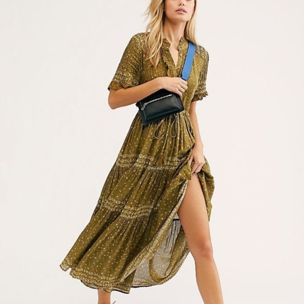Free People Rare Feelin dress green size small